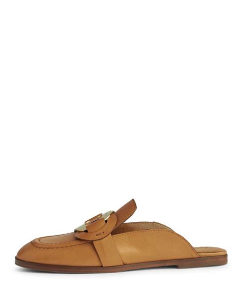 See by Chloé Women's Chany Logo Accent Brown Mules